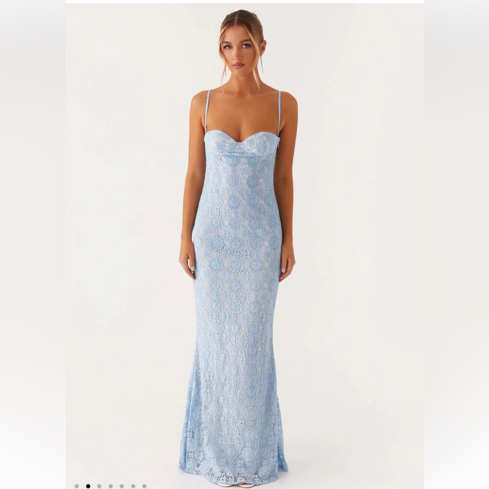Peppermayo Light Blue Lace Maxi Dress - Picture 4 of 4
